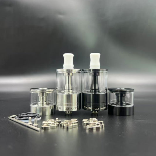 DDSX Dvarw MTL FL 24mm Stainless Steel Coil Head Atomizer with 11 Air Intake Parts Black White Style