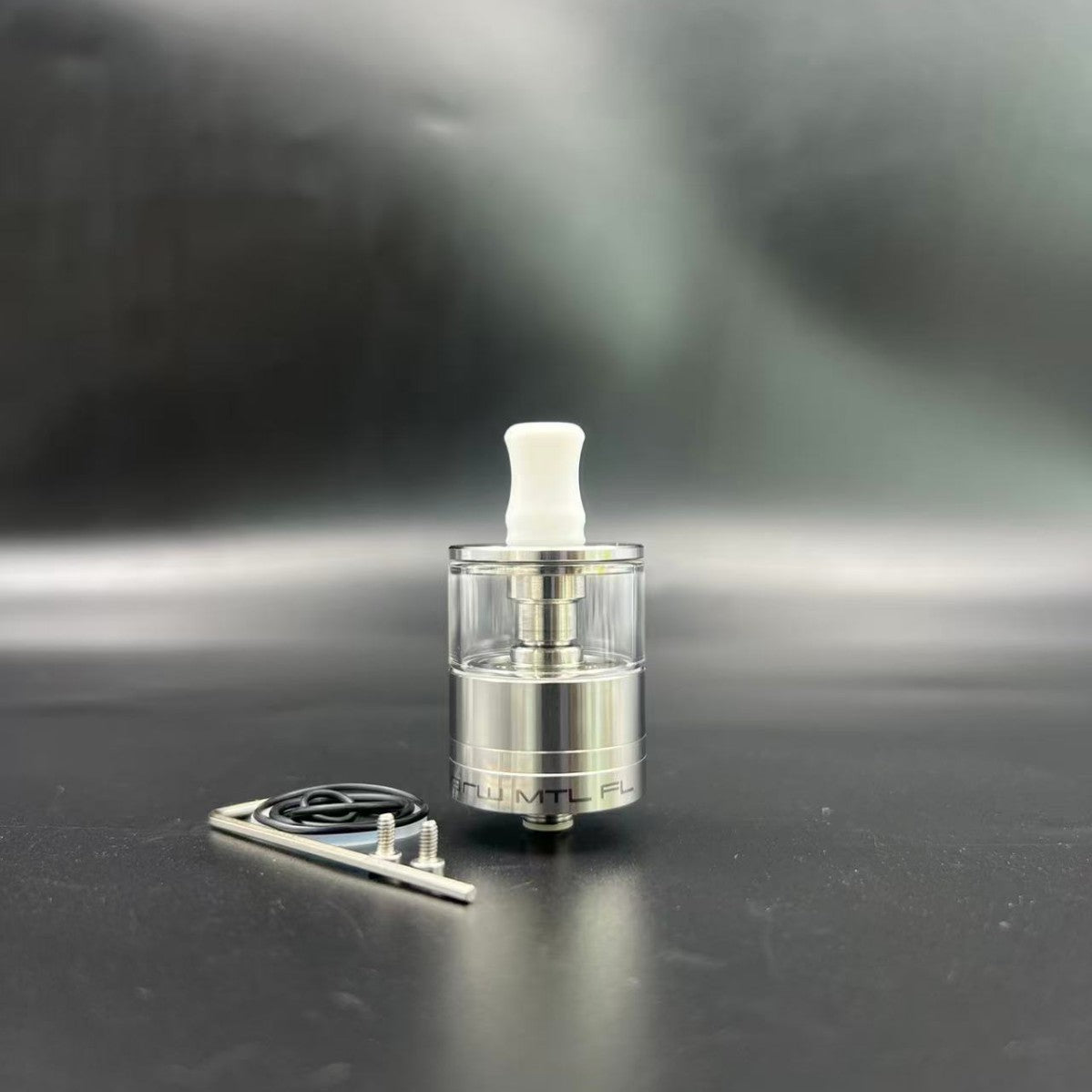 DDSX Dvarw MTL FL 24mm Stainless Steel Coil Head Atomizer with 11 Air Intake Parts Black White Style