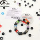 Multicolor Metal Acrylic Spacer Beads for DIY Bracelet Making Mixed Style Large Hole Loose Beads Accessories for Jewelry Making