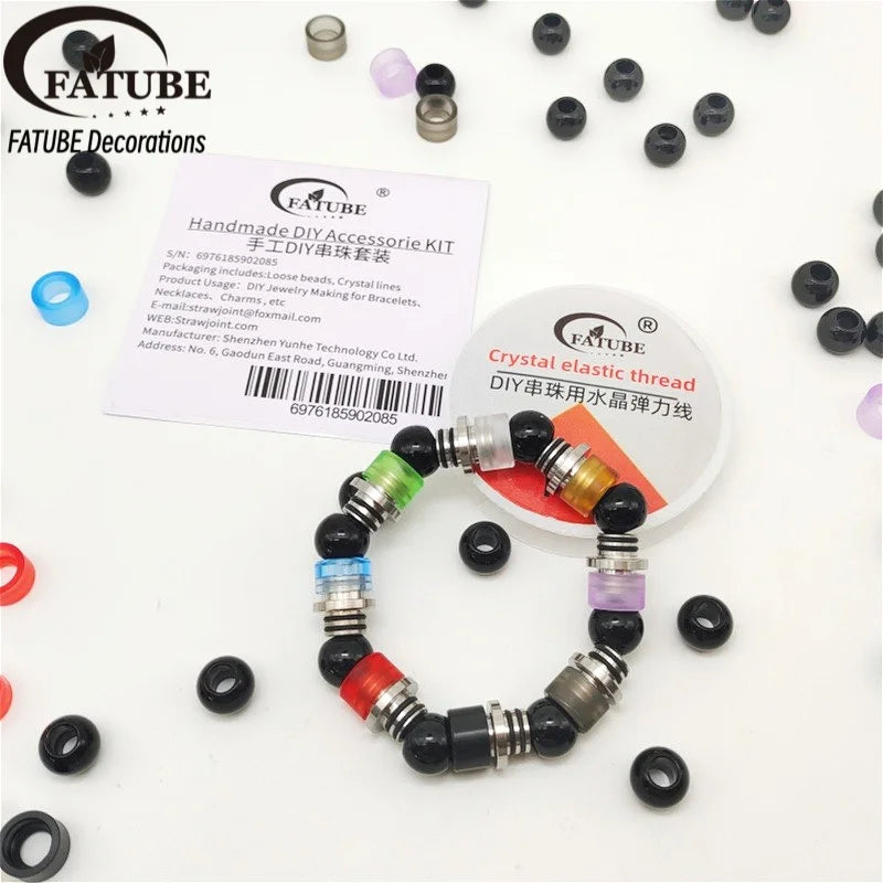 Multicolor Metal Acrylic Spacer Beads for DIY Bracelet Making Mixed Style Large Hole Loose Beads Accessories for Jewelry Making
