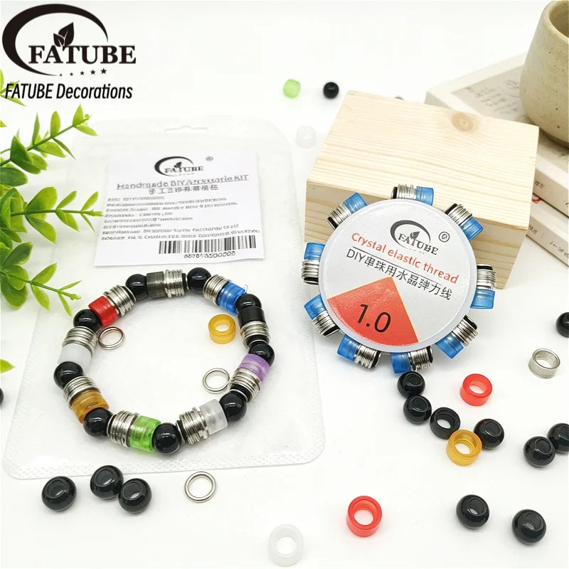 FATUBE DIY Bracelet Making Beads Mixed Metal Acrylic Spacer Beads for Personalized Jewelry Handmade Gifts Necklaces DIY Projects