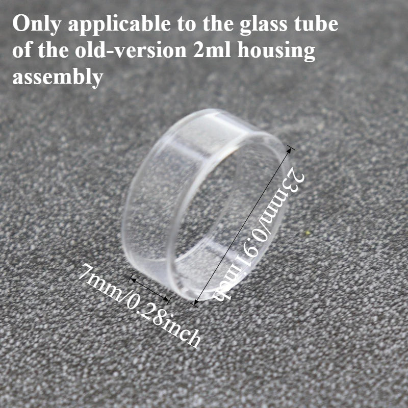 Flash-e-Vapor Shiny Stainless Steel Cover/ Straight Glass Tube 2ml 3.5ml Replacement Accessory