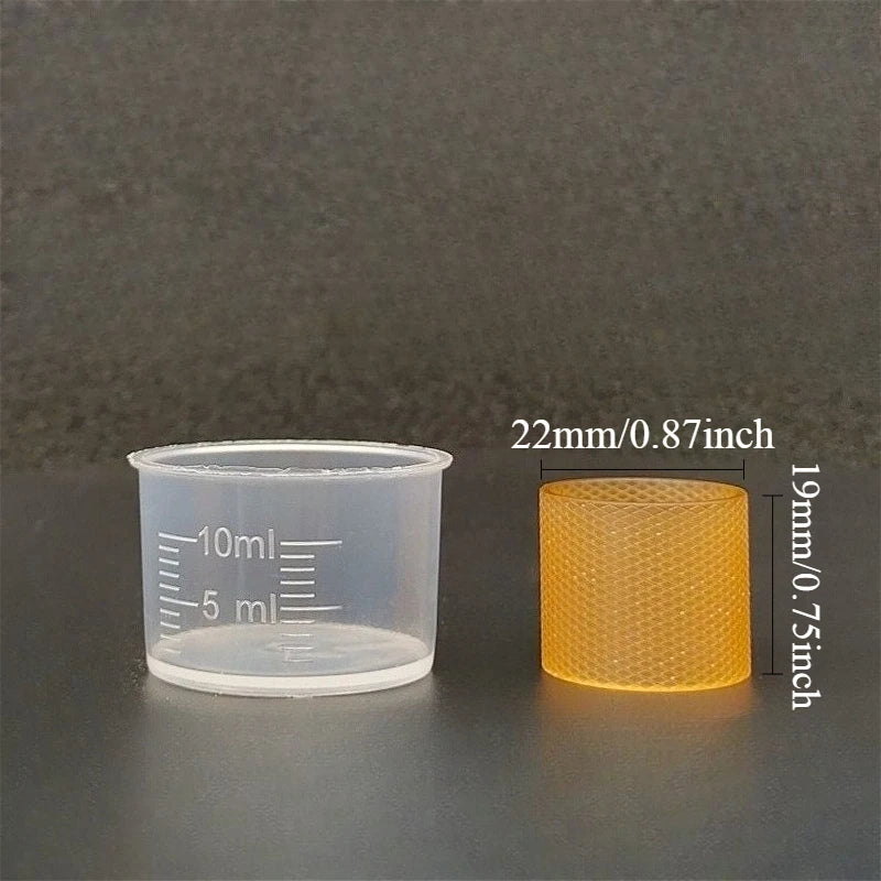 High-Temp Plastic Knurling Straight Tube Measuring Cups for Precise measurement of small-dose liquids