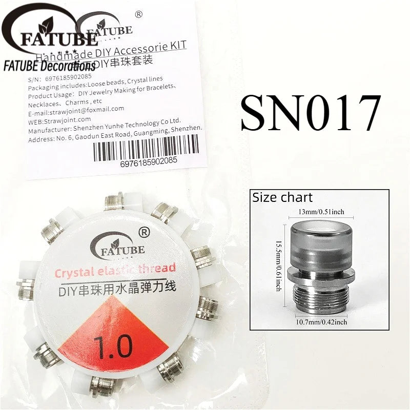 FATUBE Multicolor Acrylic & Stainless Steel Beads, DIY Jewelry Accessories for Bracelets, Necklaces, Charms and Handmade Crafts
