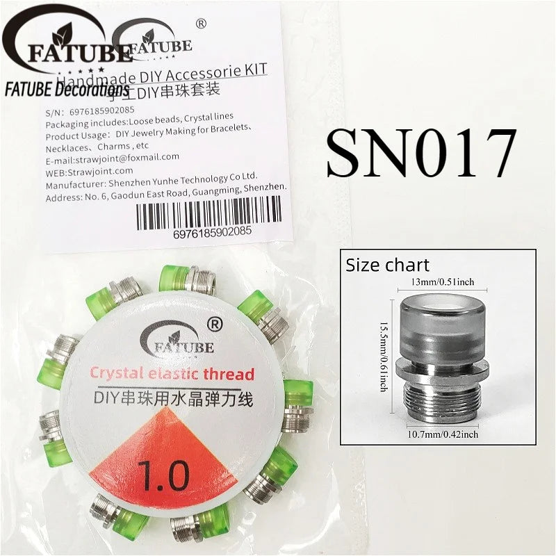 FATUBE Multicolor Acrylic & Stainless Steel Beads, DIY Jewelry Accessories for Bracelets, Necklaces, Charms and Handmade Crafts