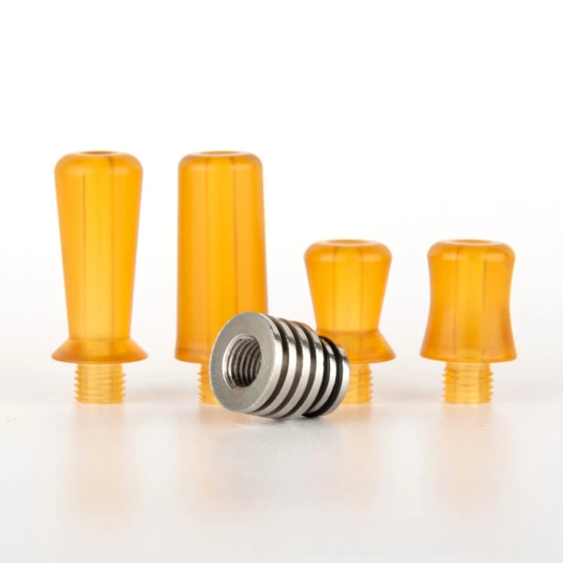 1Set 510 Drip Tip Kit Stainless Steel Plastic PEI POM Mouthpiece Connector