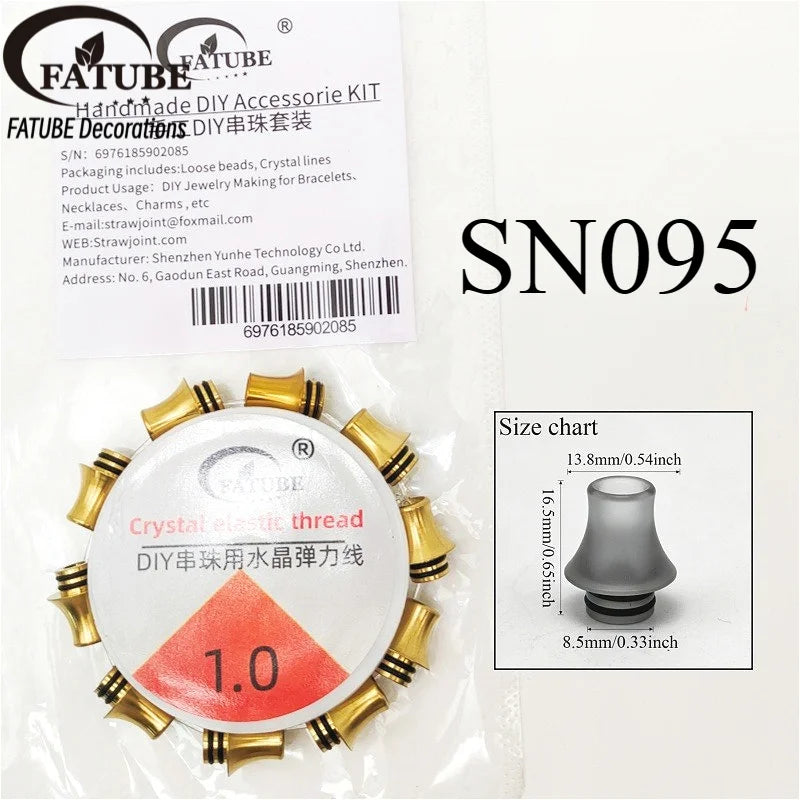 FATUBE Umbrella Shape Metal Plastic Spacer Beads Kit With Elastic Thread DIY Bracelet Necklace Handmade Jewelry Making Accessory