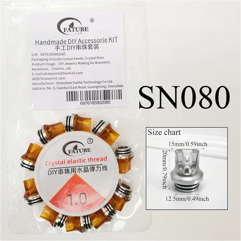 FATUBE Plastic Metal Spacer Beads Handmade DIY Bracelet Jewelry Making Loose Beads Supplies Kit for Bracelet Necklace Making