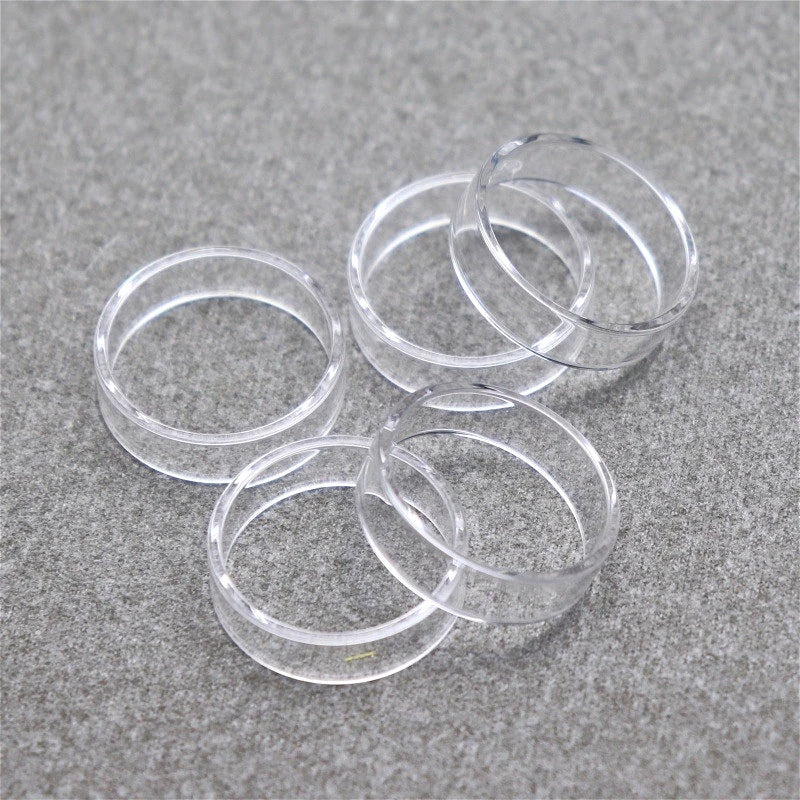 Clear Black Straight Bubble Glass Tube PCTG Glossy Knurling Tube for Kuma 2ml 4.5ml 6.5ml KUMA Combi Tank 2ml 4ml Accessory