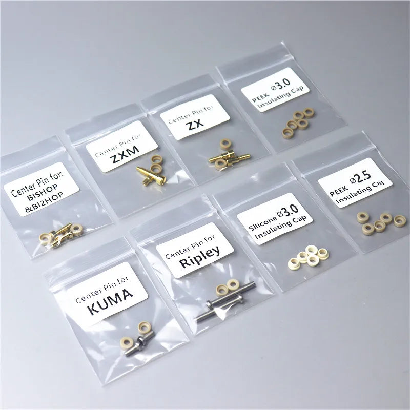 1Kit Fasteners Bolts 510 Pin Copper Center Screw with PEEK Insulating Cap for ZX MESH BISHOP BI2HOP Kuma Dead Rabbit 4 Ripley