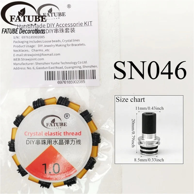 FATUBE Mixed Plastic Metal Beads Spacer Beads Kit Loose Beads With Elastic Thread DIY Necklace Handmade Jewelry Making Supplies