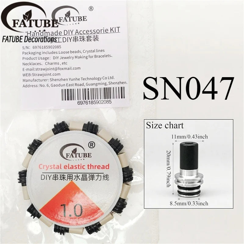 FATUBE Mixed Plastic Metal Beads Spacer Beads Kit Loose Beads With Elastic Thread DIY Necklace Handmade Jewelry Making Supplies
