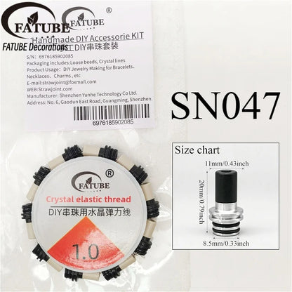 FATUBE Mixed Plastic Metal Beads Spacer Beads Kit Loose Beads With Elastic Thread DIY Necklace Handmade Jewelry Making Supplies