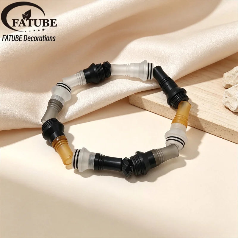 FATUBE Metal Plastic Spacer Beads Kit Loose Spacer Beads Supplies For DIY Handmade Bracelet Necklace Jewelry Making