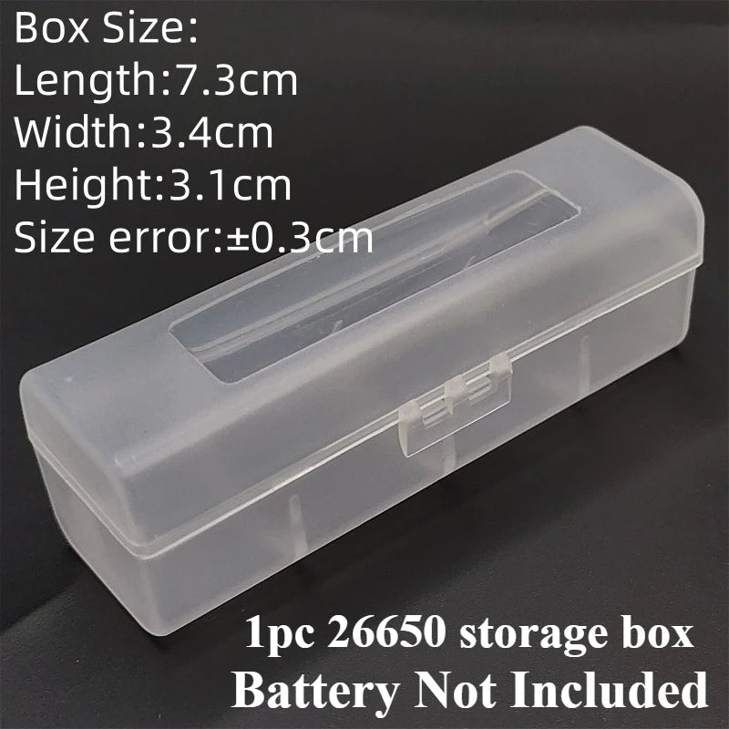 1PC Frosted White PP Battery Storage Box | Fits 18650/21700/26650 Batteries