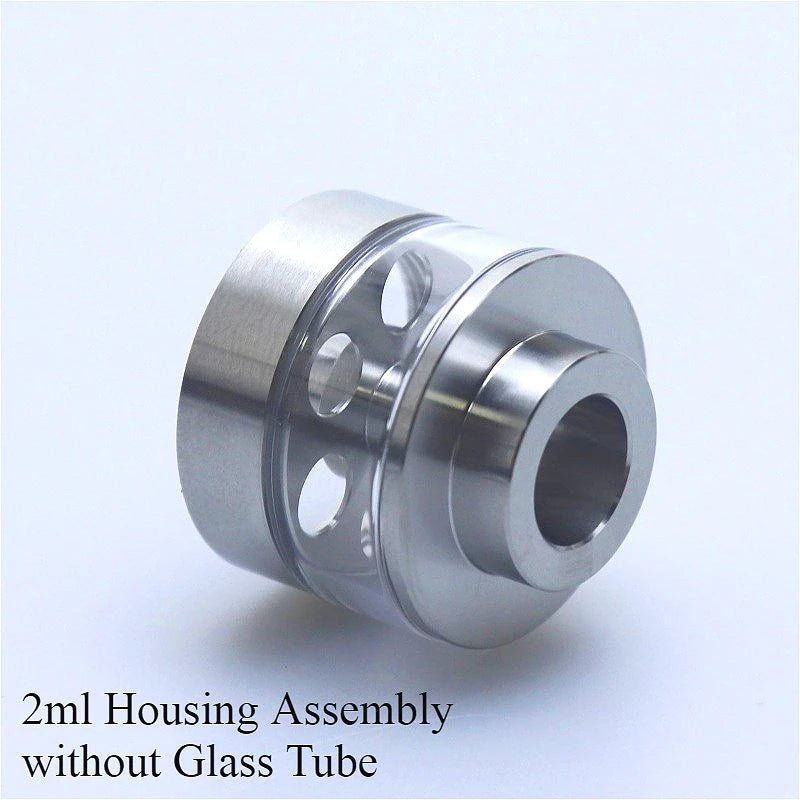 Flash-e-Vapor Shiny Stainless Steel Cover/ Straight Glass Tube 2ml 3.5ml Replacement Accessory