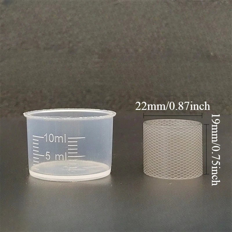 High-Temp Plastic Knurling Straight Tube Measuring Cups for Precise measurement of small-dose liquids