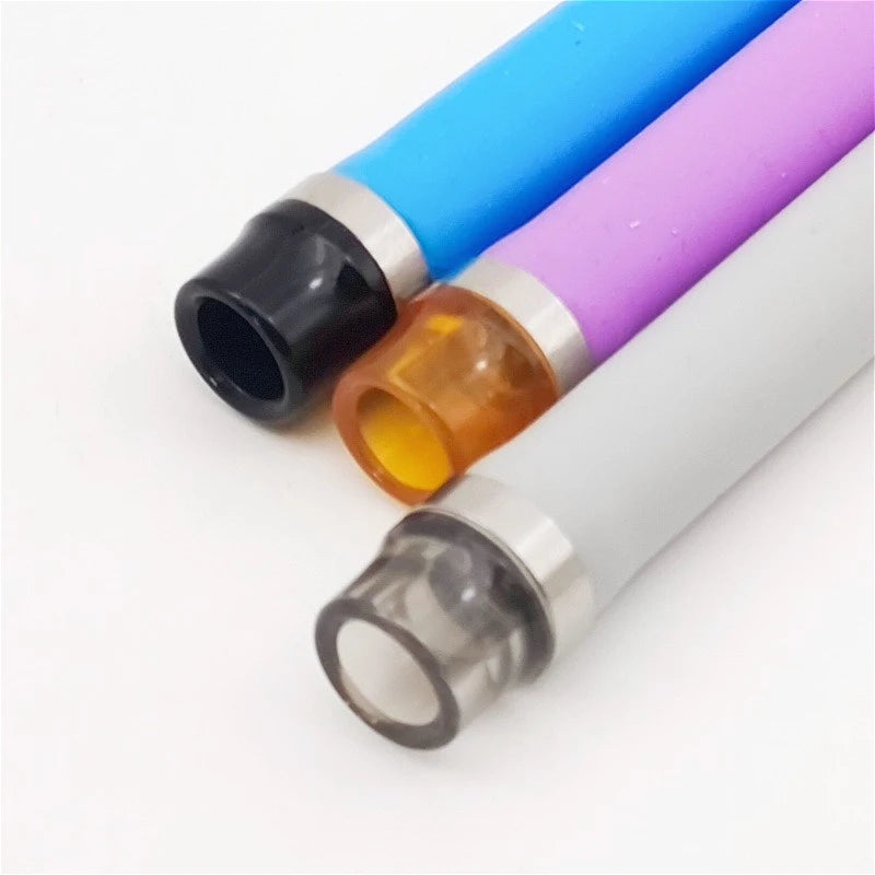 1PC 810 Acrylic Stainless Steel Drip Tip with Holes, Anti-Spitback Straw Joint