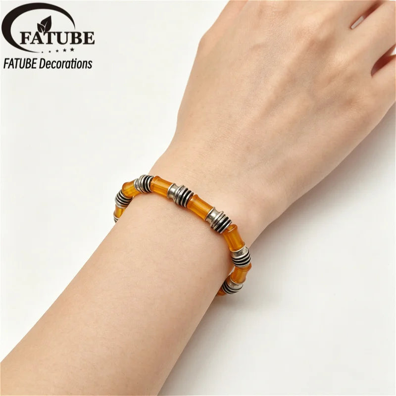 FATUBE DIY Bracelet Making Kit 1.0mm Crystal Elastic Thread Metal Plastic Spacer Beads Hand Handmade Bracelet Craft Accessories