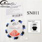 FATUBE Mixed Color Aluminum & Glossy Black Round Ball Spacer Loose Beads for DIY Bracelet Handmade Jewelry Making Parts