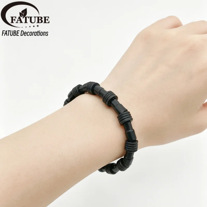 FATUBE Bamboo Tube Beads DIY Jewelry Making Set - Loose Spacer Beads for Personalized Bracelet, Necklace & Charm Creations