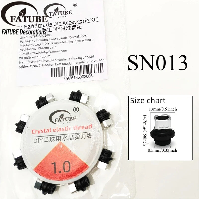 FATUBE Mixed Color Aluminum & Glossy Black Round Ball Spacer Loose Beads for DIY Bracelet Handmade Jewelry Making Parts