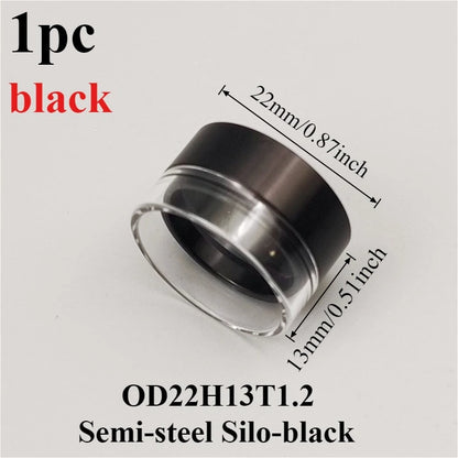 1PC Black Silver Multi-Size Semi-Steel Silo Straight Glass Tube Hardware Accessories