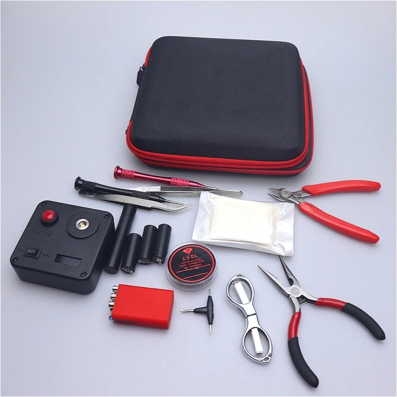 Portable V3 DIY Tool Kit with Wire Cutters, Precision Tweezers & Essential Accessories for Atomizer Coils Winding/Repair