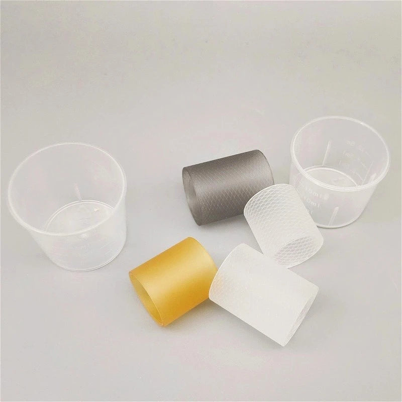 High-Temp Plastic Knurling Straight Tube Measuring Cups for Precise measurement of small-dose liquids