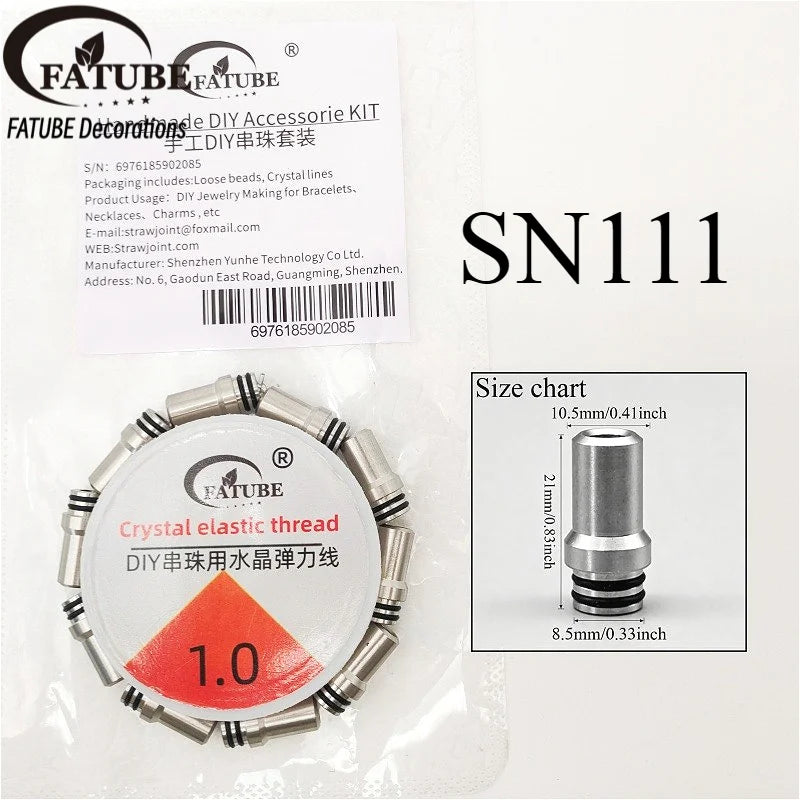 FATUBE DIY Tube Beads Bracelet Making Kit Metal Plastic Spacer Beads for Handmade Jewelry Supplies DIY Projects