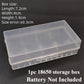 1PC Frosted White PP Battery Storage Box | Fits 18650/21700/26650 Batteries