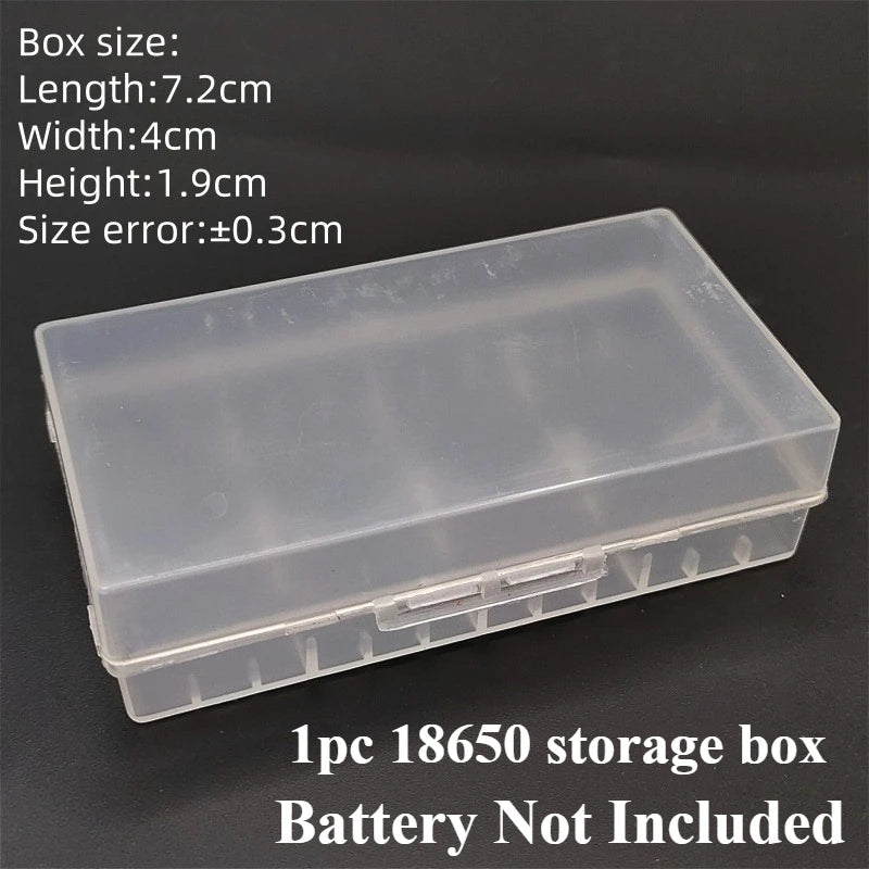 1PC Frosted White PP Battery Storage Box | Fits 18650/21700/26650 Batteries