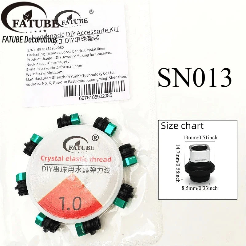 FATUBE Mixed Color Aluminum & Glossy Black Round Ball Spacer Loose Beads for DIY Bracelet Handmade Jewelry Making Parts