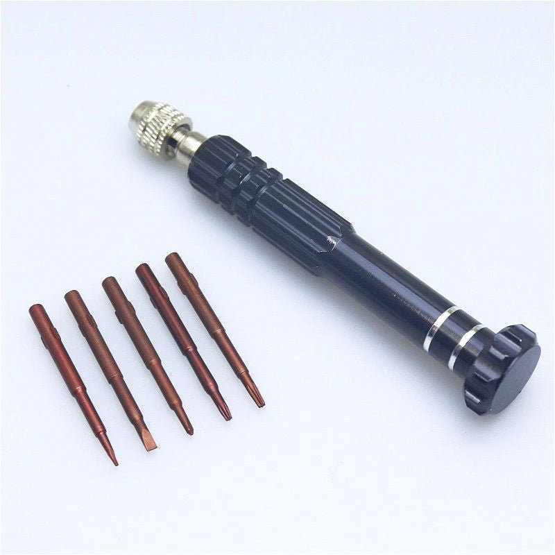 5-in-1 Multi-Functional Interchangeable-Head Non-Slip Screwdriver for Home/Workshop/Electronic Repair Tool