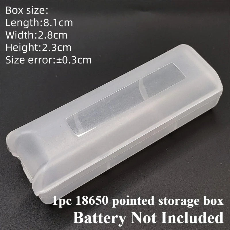 1PC Frosted White PP Battery Storage Box | Fits 18650/21700/26650 Batteries