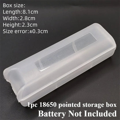 1PC Frosted White PP Battery Storage Box | Fits 18650/21700/26650 Batteries