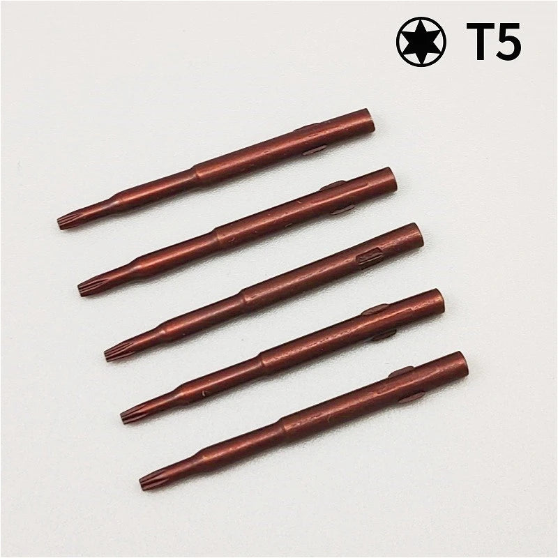 Multi-Size Screwdriver Bits Set Phillips Torx Hexagon Steel Replacement for DIY Tools 5PCS