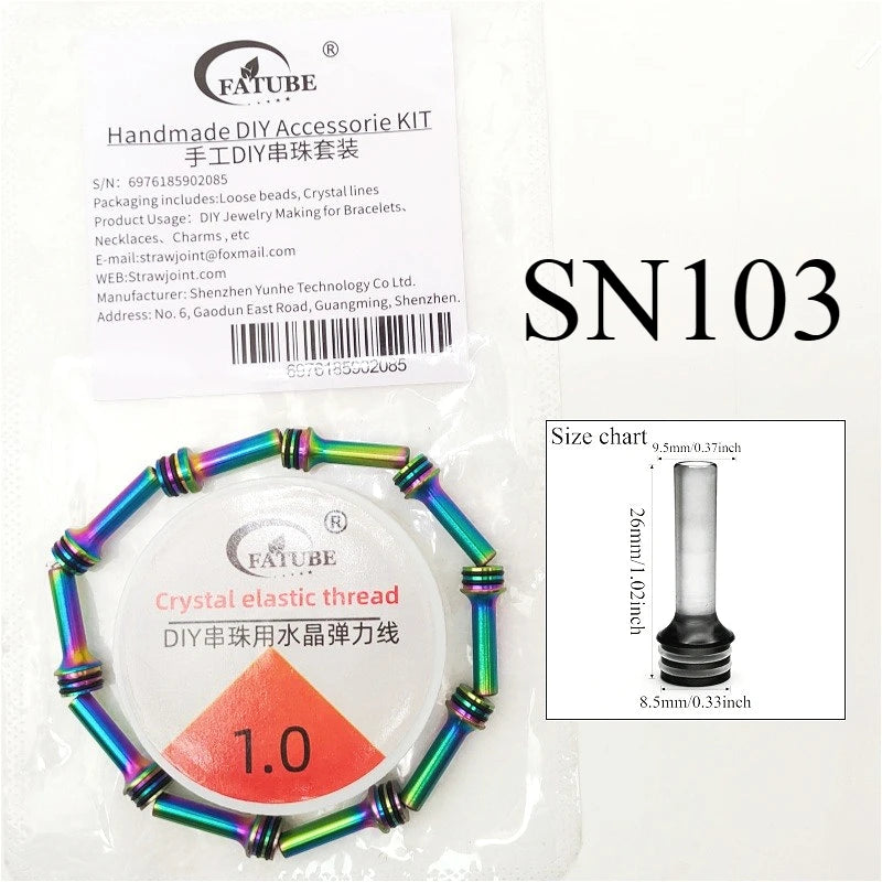 DIY Custom Jewelry Making Kit FATUBE Metal Plastic Spacer Beads Multi Color Loose Beads for Necklace With Crystal Elastic String