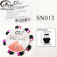 FATUBE Mixed Color Aluminum & Glossy Black Round Ball Spacer Loose Beads for DIY Bracelet Handmade Jewelry Making Parts