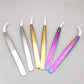 High-Temperature Resistant Smooth Stainless Steel Ceramic Tweezers - Household Pointed & Bent Tip Tool Set