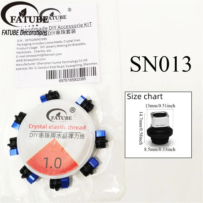 FATUBE Mixed Color Aluminum & Glossy Black Round Ball Spacer Loose Beads for DIY Bracelet Handmade Jewelry Making Parts