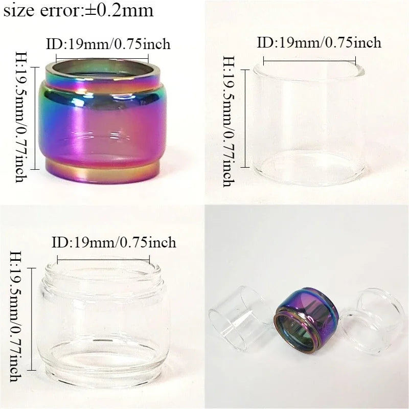 1set 3in1 Glass Tube for Moonshot RDTA Stick Prince Baby Kit Pen 22 V2 tfv8 tfv12 baby prince brit one mini kit Tarot Baby Accessory