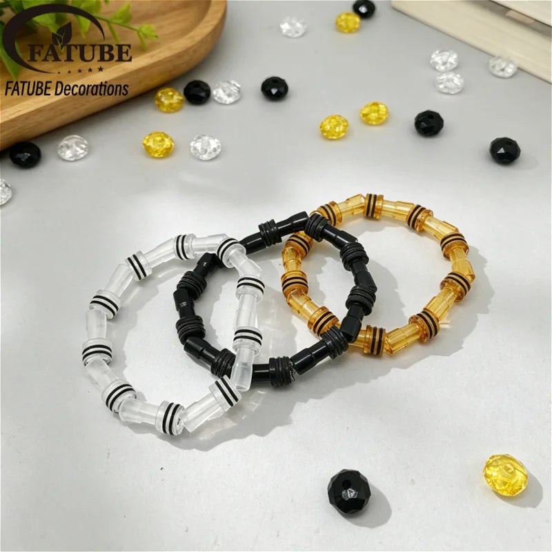 FATUBE Bamboo Tube Beads DIY Jewelry Making Set - Loose Spacer Beads for Personalized Bracelet, Necklace & Charm Creations