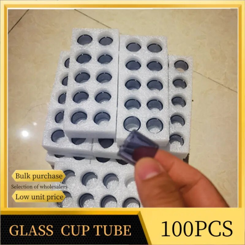 100PCS Semirainbow Half Straight Rainbow Bubble Glass Tube Customization Remark Model or Size(OD ID T H) ABCD