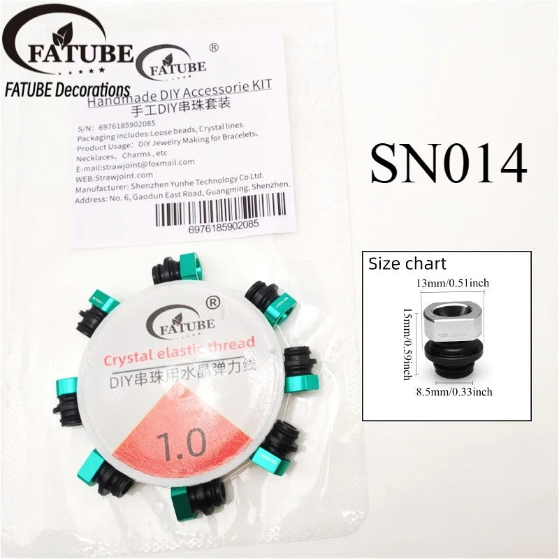 FATUBE Mixed Color Aluminum & Glossy Black Round Ball Spacer Loose Beads for DIY Bracelet Handmade Jewelry Making Parts