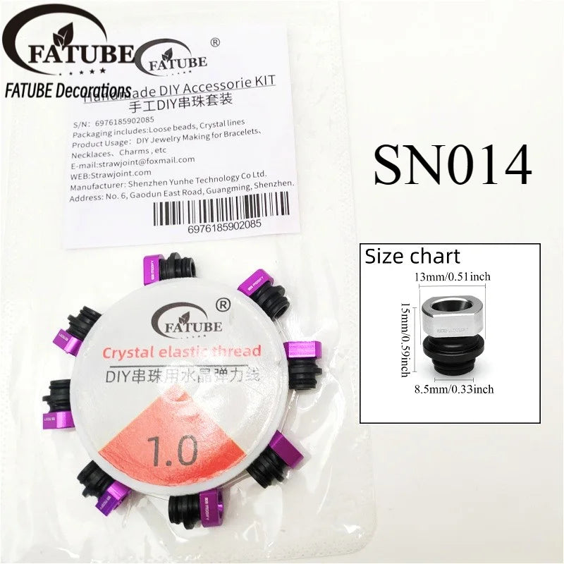 FATUBE Mixed Color Aluminum & Glossy Black Round Ball Spacer Loose Beads for DIY Bracelet Handmade Jewelry Making Parts