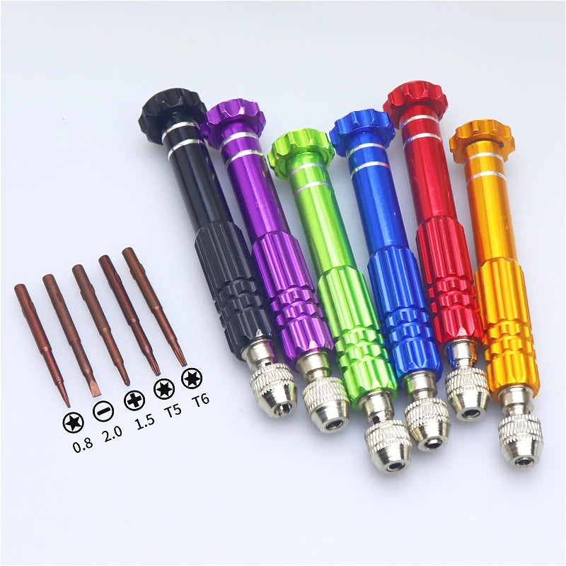 5-in-1 Multi-Functional Interchangeable-Head Non-Slip Screwdriver for Home/Workshop/Electronic Repair Tool
