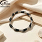 FATUBE Metal Plastic Tube Beads DIY Bracelet Making Kit with 1.0mm Crystal Elastic Thread Handmade Jewelry Spacer Beads Suppiles
