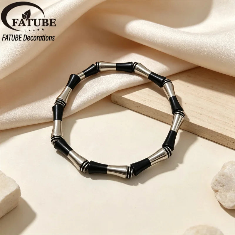 FATUBE Metal Plastic Tube Beads DIY Bracelet Making Kit with 1.0mm Crystal Elastic Thread Handmade Jewelry Spacer Beads Suppiles