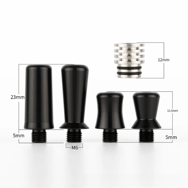 1Set 510 Drip Tip Kit Stainless Steel Plastic PEI POM Mouthpiece Connector